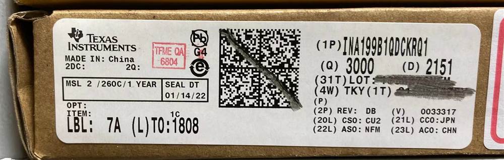 Integrated IC Electronic Components In-Stock INA199B1QDCKRQ1
