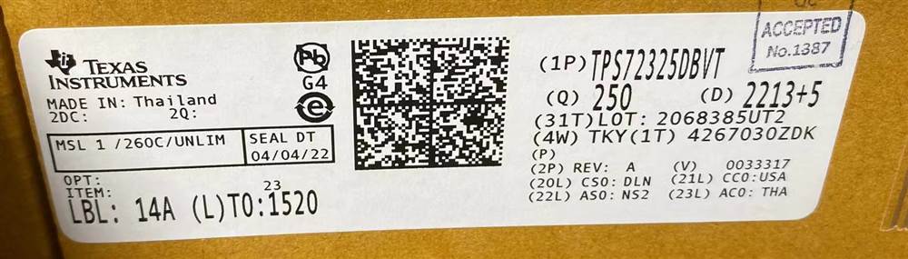 Integrated IC Electronic Components In-Stock TPS72325DBVT