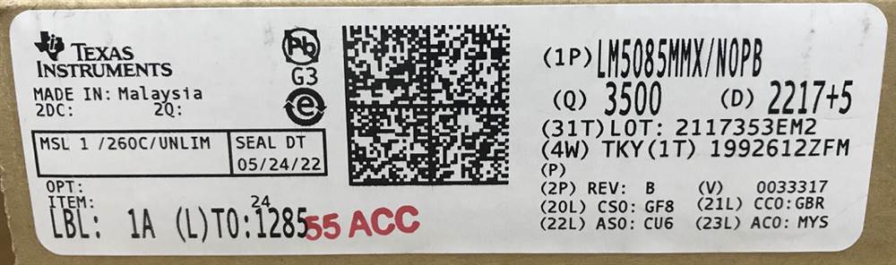 Integrated IC Electronic Components In-Stock LM5085MMX/NOPB