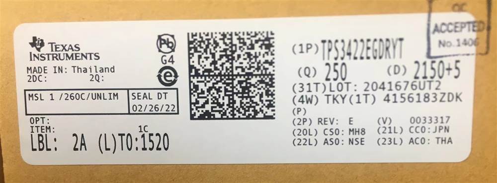 Integrated IC Electronic Components In-Stock TPS3422EGDRYT