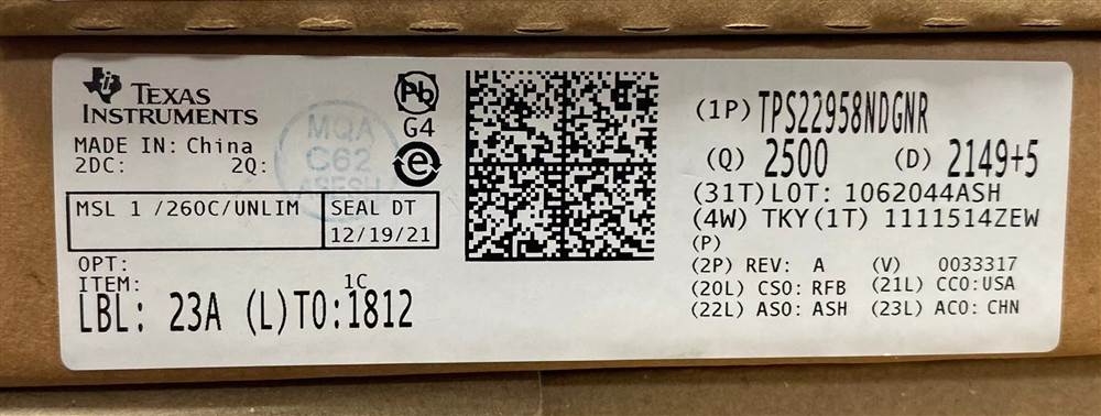 Integrated IC Electronic Components In-Stock TPS22958NDGNR