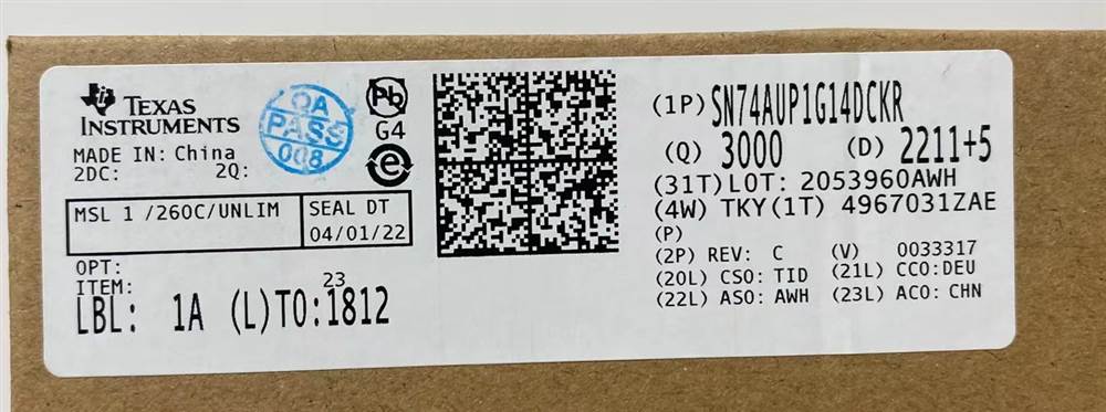 Integrated IC Electronic Components In-Stock SN74AUP1G14DCKR