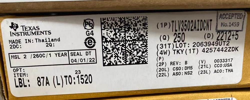 Integrated IC Electronic Components In-Stock TLV3502AIDCNT