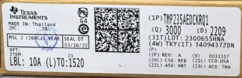 Integrated IC Electronic Components In-Stock TMP235AEDCKRQ1