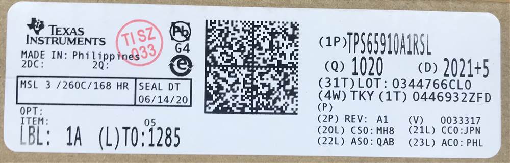 Integrated IC Electronic Components In-Stock TPS65910A1RSL