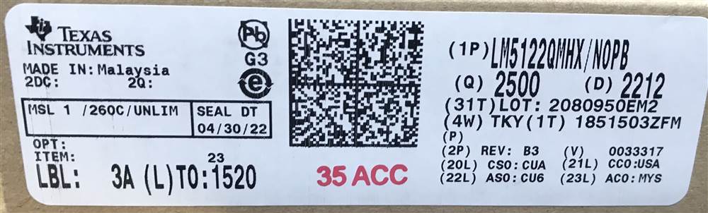 Integrated IC Electronic Components In-Stock LM5122QMHX/NOPB