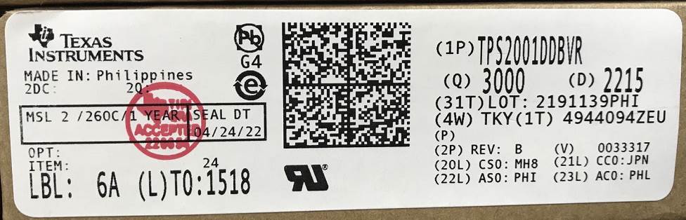 Integrated IC Electronic Components In-Stock TPS2001DDBVR