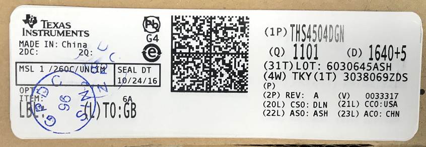 Integrated IC Electronic Components In-Stock THS4504DGN
