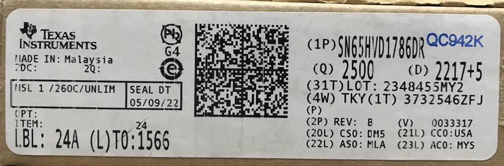 Integrated IC Electronic Components In-Stock SN65HVD1786DR