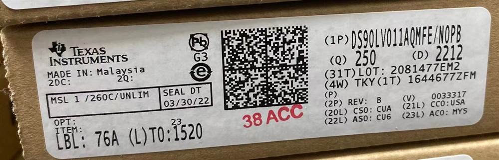 Integrated IC Electronic Components In-Stock DS90LV011AQMFE/NOPB
