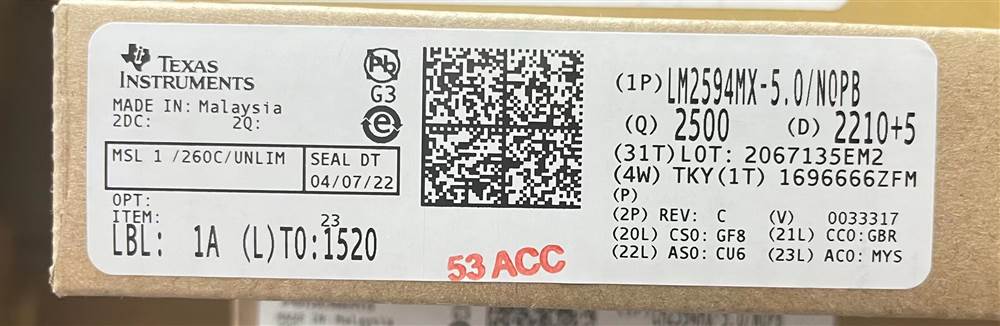 Integrated IC Electronic Components In-Stock LM2594MX-5.0/NOPB