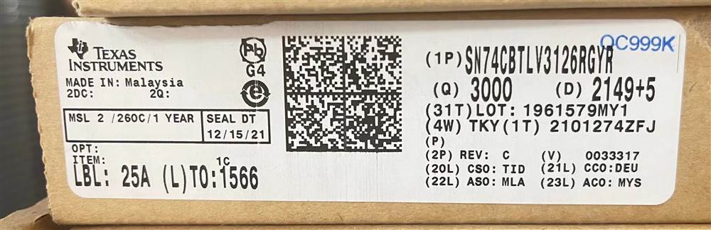 Integrated IC Electronic Components In-Stock SN74CBTLV3126RGYR
