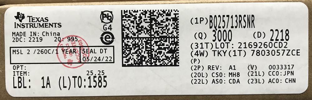 Integrated IC Electronic Components In-Stock BQ25713RSNR