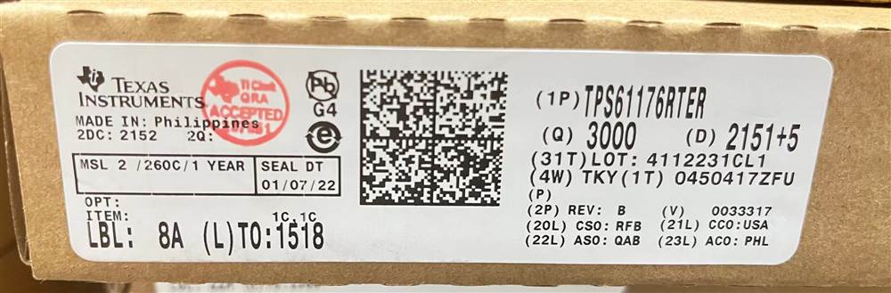 Integrated IC Electronic Components In-Stock TPS61176RTER