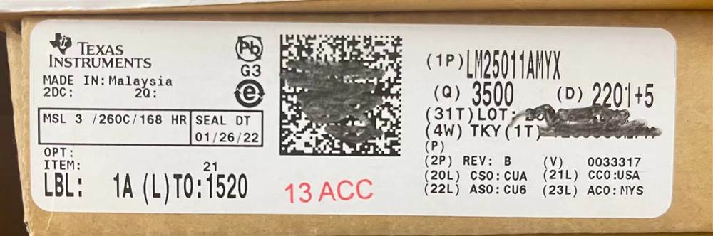 Integrated IC Electronic Components In-Stock LM25011AMYX