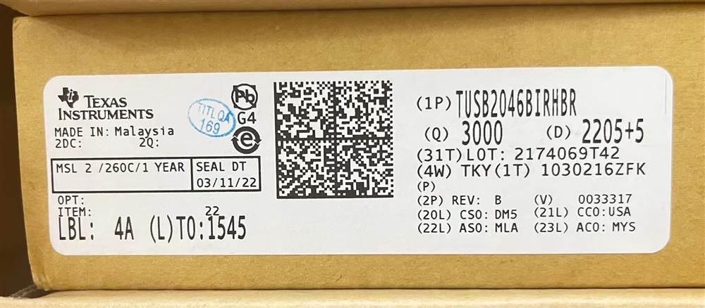 Integrated IC Electronic Components In-Stock TUSB2046BIRHBR