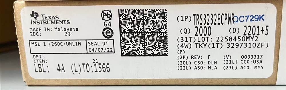 Integrated IC Electronic Components In-Stock TRS3232ECPWR