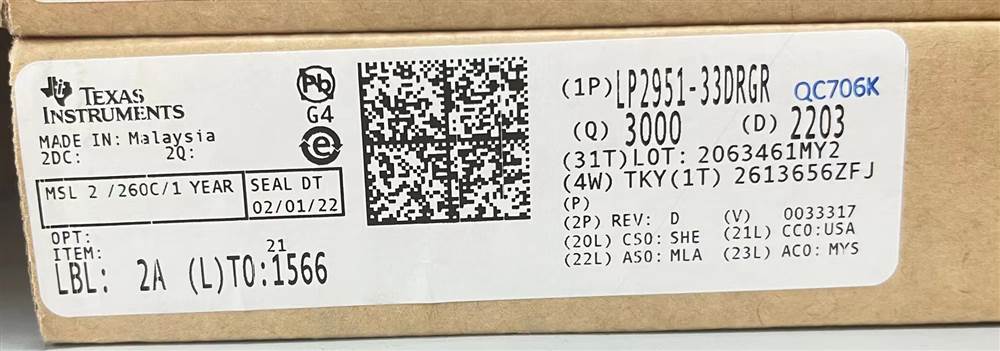 Integrated IC Electronic Components In-Stock LP2951-33DRGR