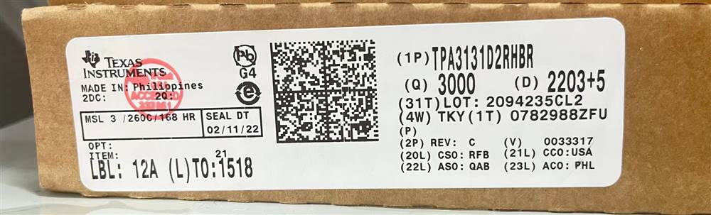 Integrated IC Electronic Components In-Stock TPA3131D2RHBR