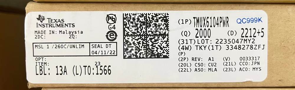Integrated IC Electronic Components In-Stock TMUX6104PWR