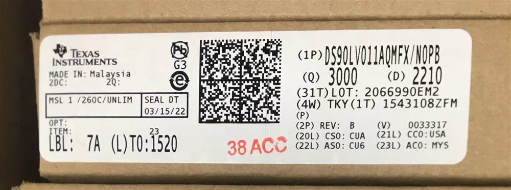 Integrated IC Electronic Components In-Stock DS90LV011AQMFX/NOPB