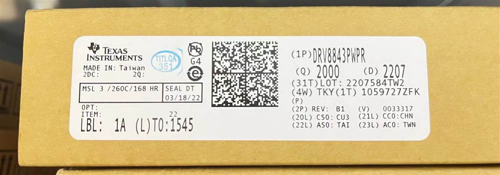 Integrated IC Electronic Components In-Stock DRV8843PWPR