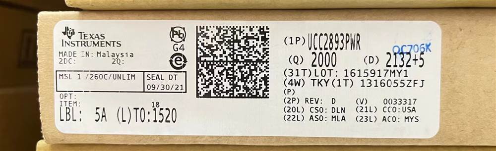 Integrated IC Electronic Components In-Stock UCC2893PWR